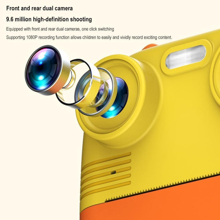 1080P Instant Print Camera 2.8-inch IPS Screen Front and Rear Dual Lens Kids Camera, Pink, Yellow, Blue, Pink+32G Card, Yellow+32G Card, Blue+32G Card 1080P Instant Print Camera 2.8-inch IPS Screen Front and Rear Dual Lens Kids Camera, Pink, Yellow, Blue, Pink+32G Card, Yellow+32G Card, Blue+32G Card
